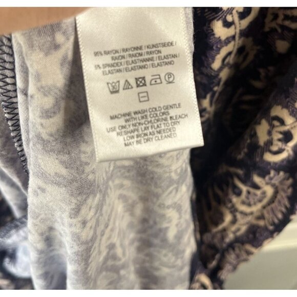 Anthropologie Maeve Lilt Swing Dress Woman’s Size Small Navy Blue Pockets - Picture 6 of 7